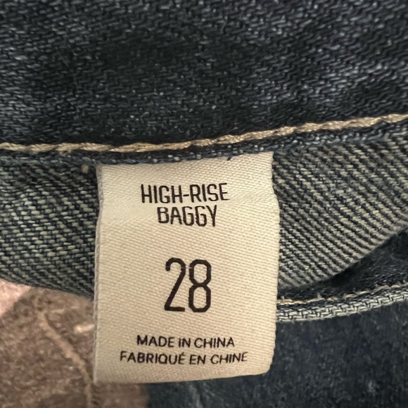 BDG Jeans Women's 28 High Rise Baggy Cargo Carpenter Stritch Medium Wash Denim - Picture 9 of 14